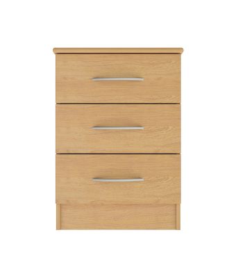 Buxton 3 Drawer Bedside Table