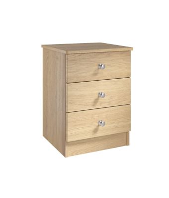 Dakota Bedside Table with 3 Drawers