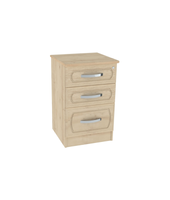 Hilton 3 Drawer Bedside Table