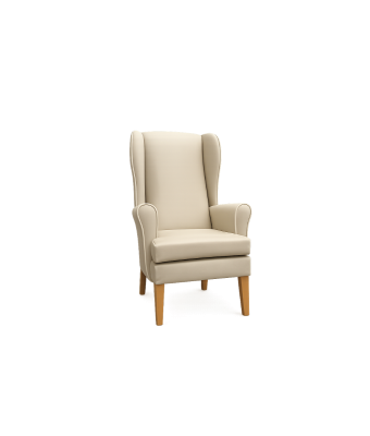 Lancaster High Back Chair with Wings - Cream - Special Offer