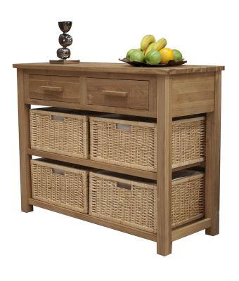  Opal 2 Drawer Basket Console Table
