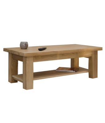 Opal Rectangular Coffee Table with Shelf  Large