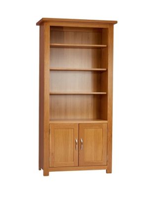 Portland Oak 2 Door Bookcase