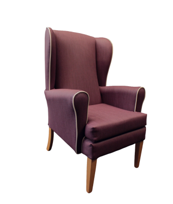 Lancaster High Back Chair with wings - Special Offer - Plum