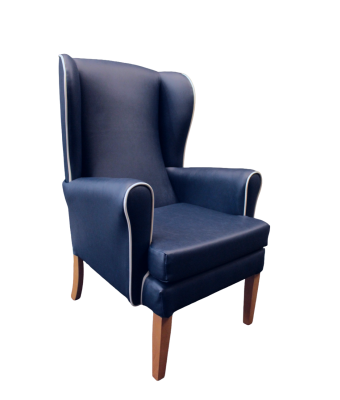 Lancaster High Back Chair with wings - Special Offer - Navy