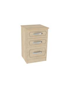 Hilton Bedside Table with 3 Drawers