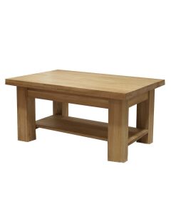 Opal Rectangular Coffee Table with Shelf Medium