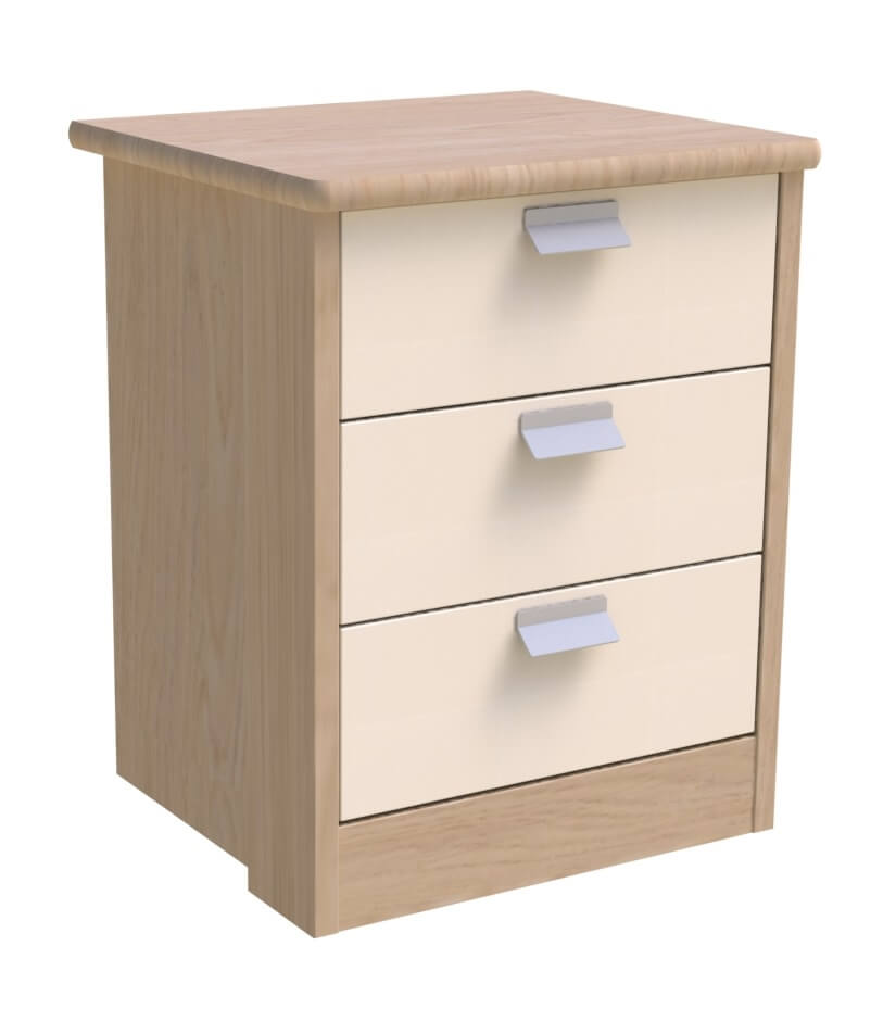 Maine Bedside with 3 Drawer Low Risk or Medium Risk
