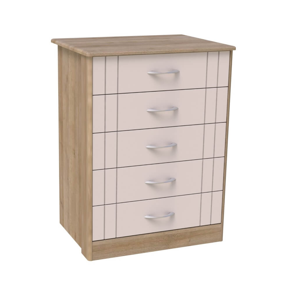 Madison 5 Drawer Chest Wide