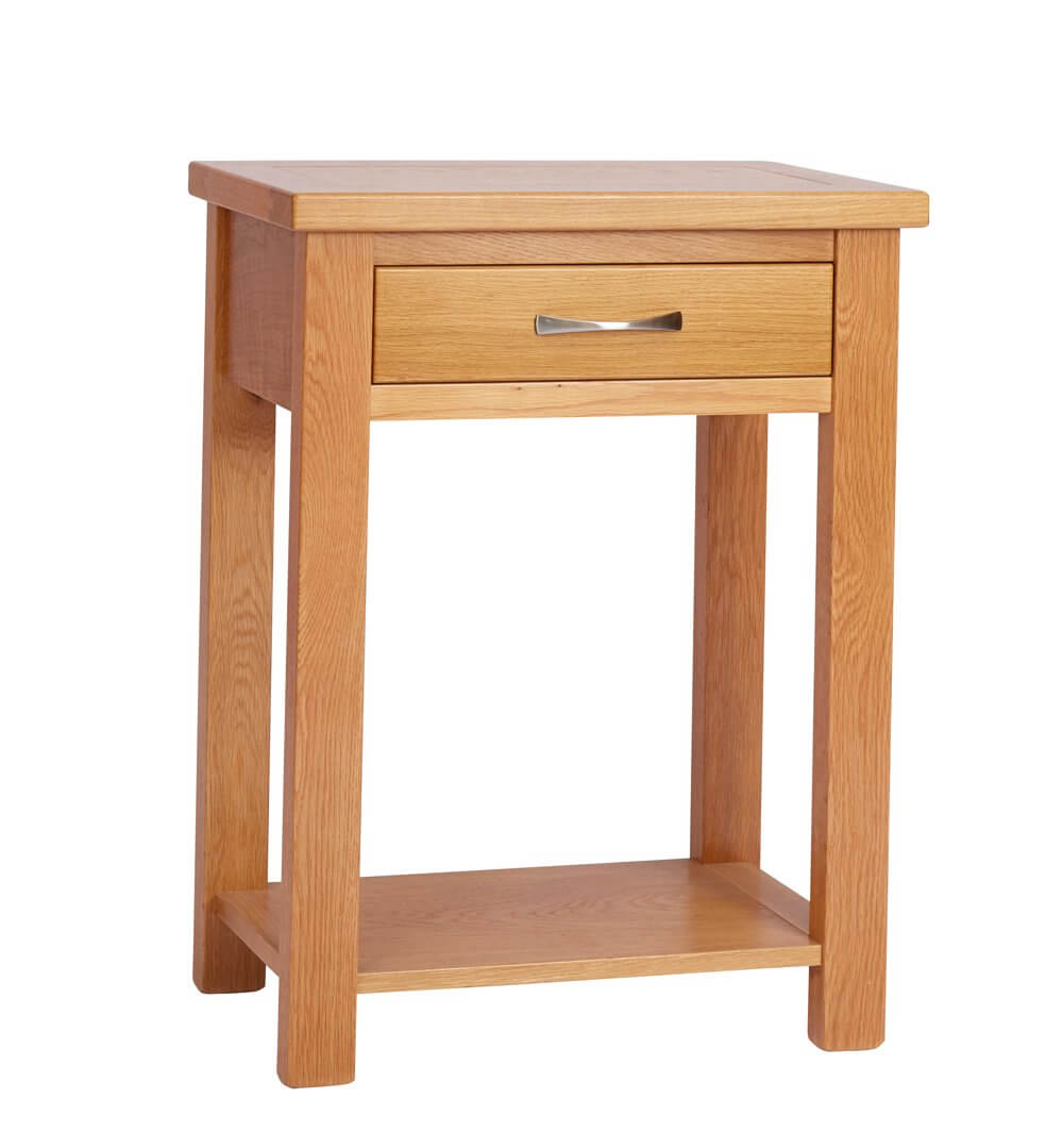 Portland Oak Medium Console Table Barons Contract Furniture