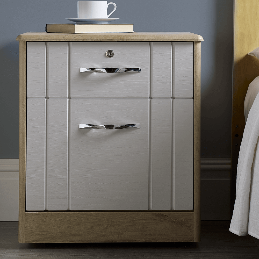 Madison 3 Drawer Bedside Lock Barons Contract Furniture