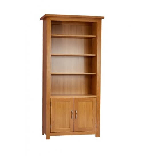 Portland Oak 2 Door Bookcase Barons Contract Furniture