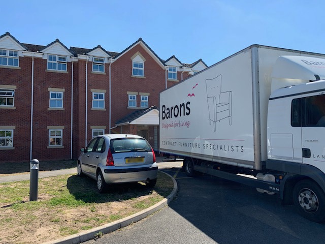 Lilycross Care Home Furniture & Barons Delivery Van